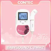 Fetal Doppler Heart Beat Monitor Backlight LCD Pink Colour with 2Mhz 3Mhz 8Mhz P