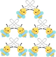 UPKOCH 10pcs PVC Bee Pendants Keychain Adorable Bee Charms for Bags Keys Mobile Phones Cute Hanging Ornaments present for Birthdays Valentine Day Christmas