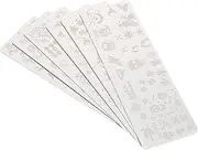 Healeved 6pc Halloween Nail Art Plates Manicure Stamp Kit Nails Decorations for Women