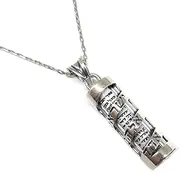 [MYSTIC JEWELS] By Dalia - 925 Sterling Silver Designed for Luck Shema Yisrael (Israel) - Pendant Necklace, ['925 Sterling Silver', 'Glass']