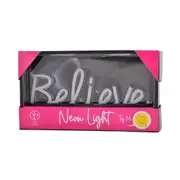 Gibson Gifts Believe LED Neon Sign Light Stand Home/Room 23cm Tabletop Decor