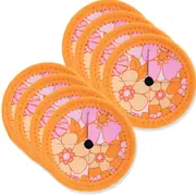 8x Splosh Picnic 9.5cm Retro Big Floral Wine Glass Rnd Coaster Table Pad