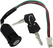 Ignition Switch Universal Motorcycle Ignition Switch Waterproof Electric Door Lock Electric Start for ATV Key Motorcycle Ignition Switch Lock(B)