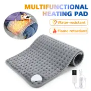Electric Lumbar Back Wrap Belt Strap Contoured Pain Waist Heating Pad Relief