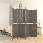 5 Panel Room Divider Anthracite 250x220 cm Fabric Screen Privacy Partition