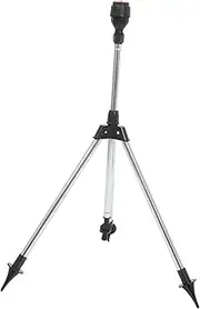 Totority 1 Set Large Area Lawn Sprinkler with Tripod Base Rotating Heavy Duty Sprinkler for Garden Patio Strong Stability Even Water Distribution Easy Installation