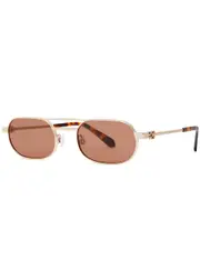 Off-white Vaiden Oval-frame Sunglasses - Gold ONE SIZE