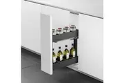 Elite Nero Kitchen Pull Out Cupboard Organiser - Suits 200mm Cupboard - Side Mounted