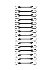 15 Pcs 2 Inch Mini Bungee Cords with Hooks Elastic Rubber Cord for Securing