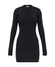 Heron Preston Logo Embroidered Long-Sleeve Dress XXS Black