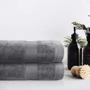 Bedding King 100% Pure Organic Cotton Bath Sheet - Silver