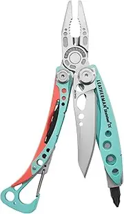 [LEATHERMAN] Skeletool CX Multitool 7-in-1 Lightweight EDC with Pliers - 4" Stainless Steel Hiking Tool - Paradise - Ideal For Camping, Outdoor Survival & DIY Projects