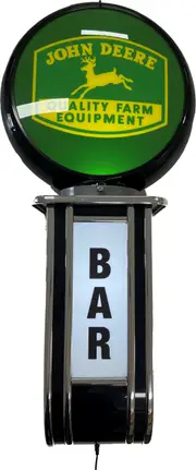 Massive Green John Deere Tractor Mower BAR Wall Sign Led Bar Lighting Light