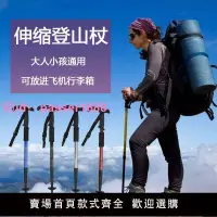 在飛比找樂天市場購物網優惠-爬山必備神器戶外登山杖旅游必備神器登山手杖超輕登山杖伸縮便攜