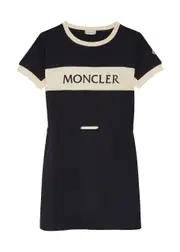 Moncler Kids Logo-embroidered Cotton Dress (8-14 Years) - Navy - 12A (12 Years) 12A (12 years)