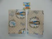 Peter Rabbit Burp Cloths Blue 2 Pack Toweling Backed