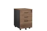 GP Office Mobile Pedestal with 2 Drawers & Filing Drawer - Regal Walnut