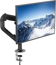 AVAKOT Single Monitor Mount, Heavy Duty Fully Adjustable Monitor Stand Riser, Gas Spring Monitor Arm, Suitable for 17 to 32 inch Computer Single Monitor Mount, 75x75mm and 100x100mm VESA Monitor Stand