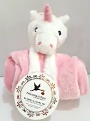 Adirondack Baby ~ Plush Unicorn Blanket & Lovey set by Berkshire Blanket NWT