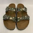 Birkenstock New w/ Box Sydney Magical Flower Dark Teal Birko-Flor R SelectSize