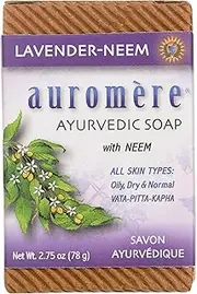 Auromere Lavender-Neem Ayurvedic Neem Soap 78 g, 78 grams
