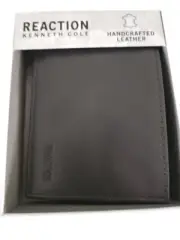 NEW Kenneth Cole REACTION Men's Soft Leather Bifold Wallet BROWN FREE SHIPING