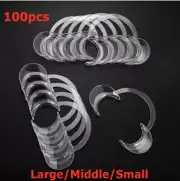 100pcs Dental C-Type Cheek Retractor Mouth Props Lip Retractors S M L Size Clear