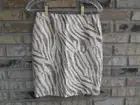 ANN TAYLOR LOFT Light BROWN/TAN Animal Print Back Zipper Straight Skirt PETITE