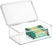 InterDesign Cabinet/Kitchen Binz Stackable Kitchen Storage Container, Extra Large Plastic Storage Boxes for The Kitchen, Clear