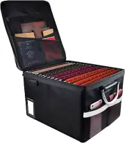 Fireproof Document File Organizer Box, Fireproof Storage Filing Cabinet Box with