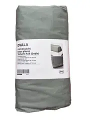 DVALA Fitted sheet, gray-green, Full/Double, 152 Thread count