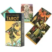 Black Radiant Wise Spirit 78 Cards Rider Tarot Deck Deviation Fate Board Game