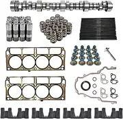 E1840P Camshaft Lifters Springs Kit w/Cam, Head Gaskets, 7.400 Pushrods and Seals for 1999-2013 GM/Chevrolet Gen 3/4 LS 4.8 5.3 Vortec