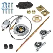 High quality 32" Go Kart Rear Live Axle Kit,Brake Assembly,Sprocket & Hub,Chain