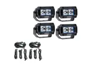 Kings 4x 3.3" Work light + 2x Rear Lighting Wiring Harness Kit