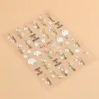 Snowdrop Nail Sticker Spring Flower Campanula 5D Embossed Slider White Flora)