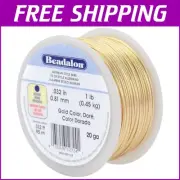 Versatile Round 20 Gauge Jewelry Wire - Gold Plated, 312 ft Length for Crafting