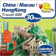 Free Test 150MB 1Day in Australia | Happy China, Hong Kong, Macau 30Days Unlimited Data Sim Card | 15GB of 5G High-Speed Data Then 128kbps | Support Google, Whatsapp, Facebook and More