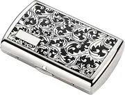 [ARKCHIU] Cigarette Case/Box, Pure Copper, Cigarette Case for Men Small, 85mm 12 Capacity Black,One Size