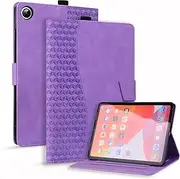 Rosbtib Case for Samsung Galaxy Tab A8 10.5 Inch 2022/2021, PU Leather Folio Stand Business Cover with Soft TPU Case for Galaxy Tab A8 10.5" - Lozenge Purple