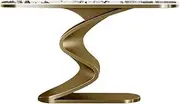 Entryway Console Tables Entryway Table with Metal Base, Modern Sofa Table for Living Room, Hallway, Narrow Entryway Table, Faux Marble Console Table Entrance Tables(Small)