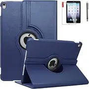 iPad Mini Case with Bonus Screen Protector and Stylus - iPad Mini 3/2/1 Case Cover - 360 Degree Rotating Stand with Auto Sleep/Wake for Mini 1st/ 2nd/ 3rd Generation - A1599 A1600 A06 - Blue
