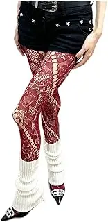 [AYTDNEHGK] Brown Stockings Women's Thin Bottom Socks Lace Flower Hollow Mesh Socks