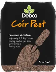 Debco Coir Peat 5L - Lightweight, High Water Holding for Potting & Seed Mixes