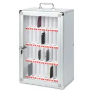 24 Slots Aluminum Alloy Cell Phone Holder Classroom,Cell Phone Storage Cabine...