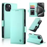 Wallet Case for IPhone 13,Slim Protective Shockproof Case With Card Holder,Premium PU Leather Kickstand-Light Green