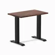 Desky Fixed Height Mini American Rustic Pine Softwood Desk 800 x 500mm Matte Black Frame