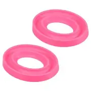2pcs Bobbin Holders, Silicone Thread Spools Clips Rings Organizers, Pink