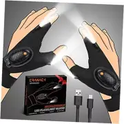 Rechargeable Flashlight Gloves Men Gifts - Led Light Glove Christmas Stocking