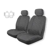 Front Ilana Charcoal Outback Car Seat Covers for Ford Ranger PX Double Cab 11-15